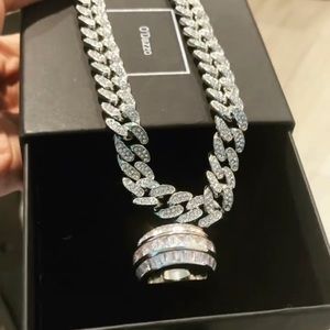 925 19in Cuban Link chain with Ring
